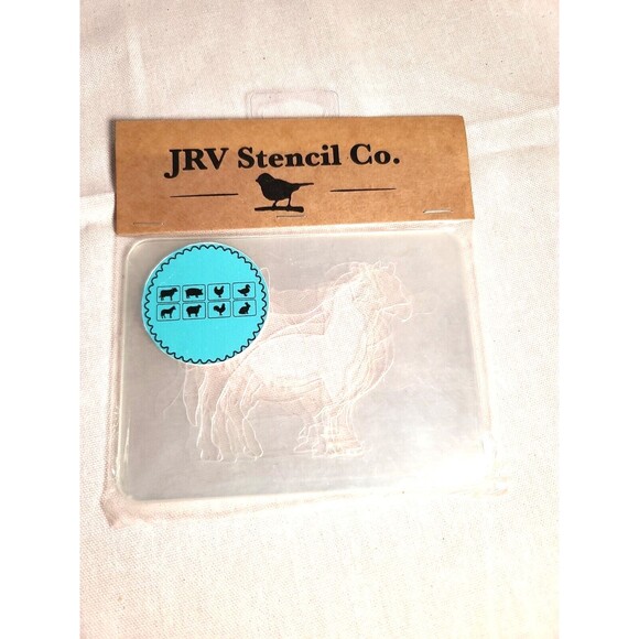 NEW JRV Mini Set Of 8 Farmhouse Animals Stencils Each Stencil 5.5" X 4" - Picture 1 of 2
